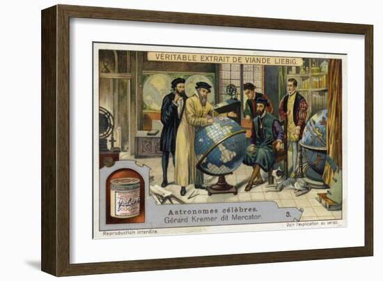 Gerardus Mercator, Flemish Cartographer and Mathematician-null-Framed Giclee Print