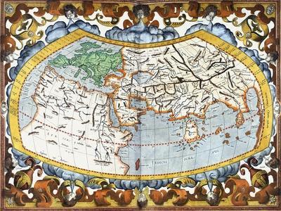 World Map, Entitled 'Unviersalis Tabula Iuxta Ptolemeum', Plate 1 from Mercator's Edition of…