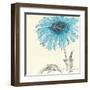 Gerbera Blue II-Chris Paschke-Framed Art Print