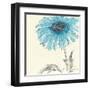 Gerbera Blue II-Chris Paschke-Framed Art Print