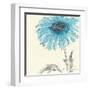 Gerbera Blue II-Chris Paschke-Framed Art Print