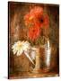 Gerbera Daisies in a Watering Can-Colin Anderson-Stretched Canvas