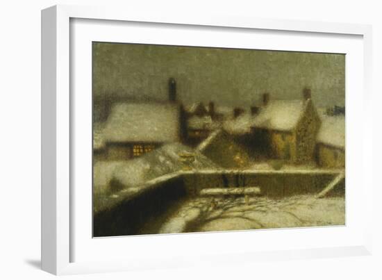 Gerberoy in the Snow; Gerberoy Sous La Neige, C.1900-Henri Eugene Augustin Le Sidaner-Framed Giclee Print