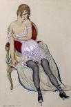 Lady in Underwear, 1917 (W/C)-Gerda Marie Frederike Wegener-Giclee Print