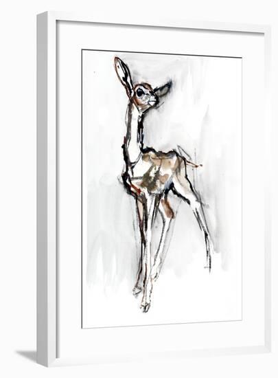 Gerenuk fawn, Sarara, 2018,-Mark Adlington-Framed Giclee Print