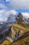 Europe, Italy, the Dolomites, South Tyrol, Seiseralm, Langkofel and Plattkofel, Alpine Huts-Gerhard Wild-Photographic Print