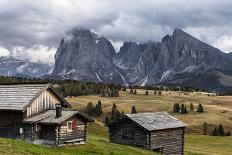 Motorcyclists, Corvara, the Sassongher, Behind the Dolomites, South Tyrol, Italy, Europe-Gerhard Wild-Photographic Print
