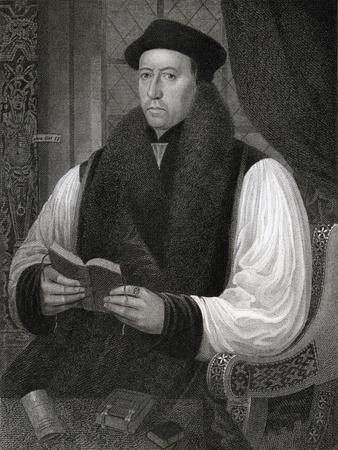 Portrait of Thomas Cranmer (1489-1556) from 'Lodge's British Portraits', 1823