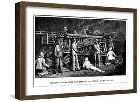 Germain Sommeiller's Compressed Air Rock Drill Used in Excavation of the Mont Cenis Tunnel, 1874-null-Framed Giclee Print