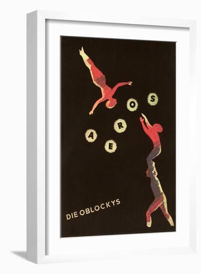 German Acrobats-null-Framed Art Print