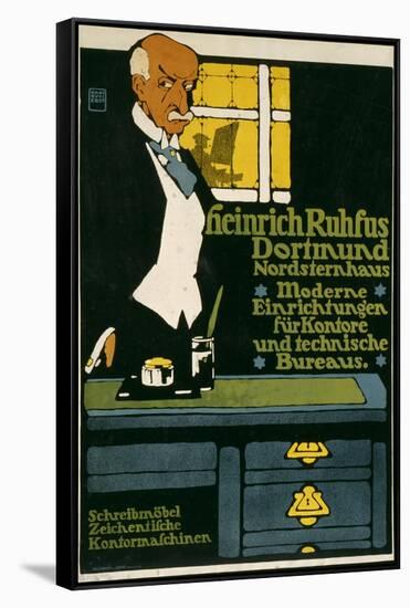 German Advertisement for an Office Furniture Handler in Dortmund, Printed by Hollerbaum and…-Hans Rudi Erdt-Framed Stretched Canvas