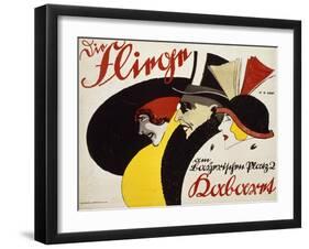 German Advertisement for the Cabaret 'Die Fliege' in Berlin, Printed by Hollerbaum and Schmidt,…-Hans Rudi Erdt-Framed Giclee Print