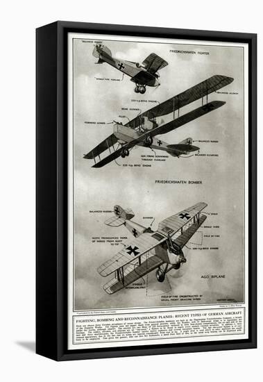 German Aircraft 1918-Geoffrey Watson-Framed Stretched Canvas