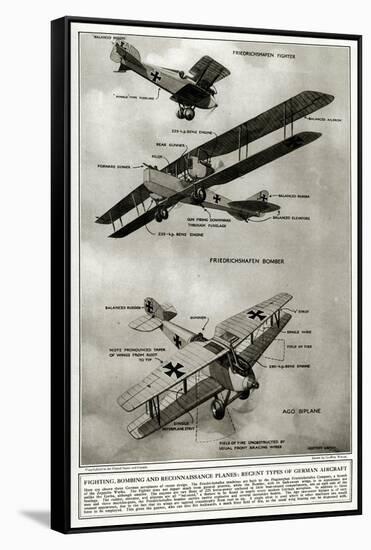 German Aircraft 1918-Geoffrey Watson-Framed Stretched Canvas