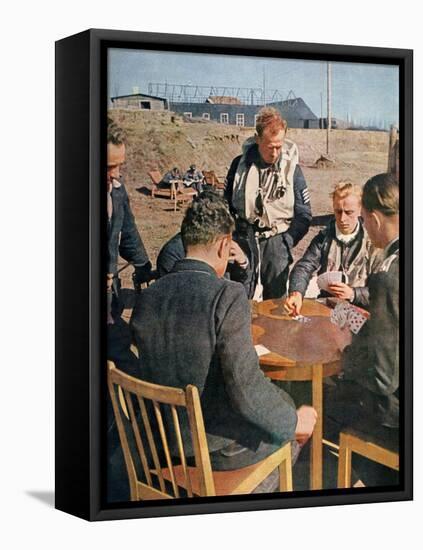 German Airmen Off Duty, France, 1943-null-Framed Stretched Canvas