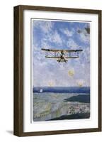 German "Albatros" Fighter is Fired on from the Enemy Lines-F. Schulz-kuhn-Framed Art Print