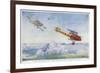 German "Albatros" is Pursued by Two British Aircraft-Roderic Hill-Framed Art Print