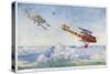 German "Albatros" is Pursued by Two British Aircraft-Roderic Hill-Stretched Canvas