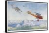 German "Albatros" is Pursued by Two British Aircraft-Roderic Hill-Framed Stretched Canvas