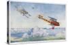 German "Albatros" is Pursued by Two British Aircraft-Roderic Hill-Stretched Canvas