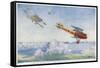 German "Albatros" is Pursued by Two British Aircraft-Roderic Hill-Framed Stretched Canvas