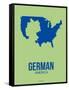 German America Poster 1-NaxArt-Framed Stretched Canvas