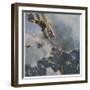 German and Allied Aeroplanes in a Dog-Fight Over the Western Front-Zeno Diemer-Framed Photographic Print