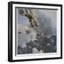 German and Allied Aeroplanes in a Dog-Fight Over the Western Front-Zeno Diemer-Framed Photographic Print