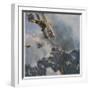 German and Allied Aeroplanes in a Dog-Fight Over the Western Front-Zeno Diemer-Framed Photographic Print