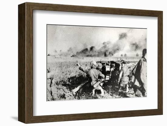 German Anti-Tank Gun (Probably 50Mm or 75Mm) in Russia-null-Framed Photographic Print