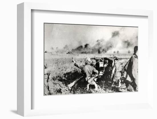 German Anti-Tank Gun (Probably 50Mm or 75Mm) in Russia-null-Framed Photographic Print