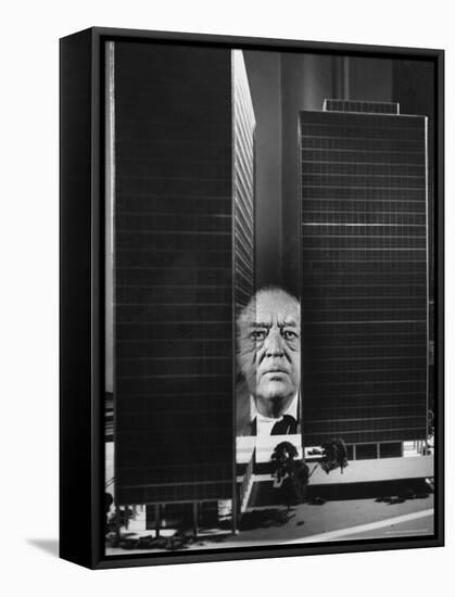 German Architect Mies Van Der Rohe and his Modern Apartment Buildings Designed for Lake Shore Drive-Frank Scherschel-Framed Stretched Canvas