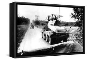 German Armoured Car During the Advance on Paris, May-June 1940-null-Framed Stretched Canvas
