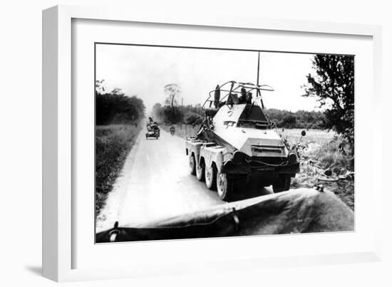 German Armoured Car During the Advance on Paris, May-June 1940-null-Framed Photographic Print