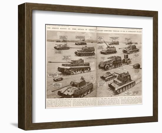 German Armoured Vehicles; Second World War, 1944-null-Framed Photographic Print