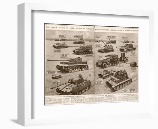 German Armoured Vehicles; Second World War, 1944-null-Framed Photographic Print