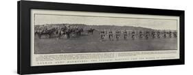 German Army Manoeuvres, the Cyclists Marching Past the Kaiser at Strassburg-null-Framed Giclee Print