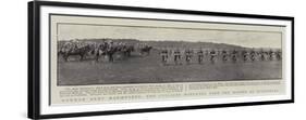 German Army Manoeuvres, the Cyclists Marching Past the Kaiser at Strassburg-null-Framed Premium Giclee Print