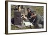 German Army with Field Radio in Operation-Unsere Wehrmacht-Framed Art Print