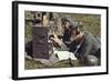 German Army with Field Radio in Operation-Unsere Wehrmacht-Framed Art Print