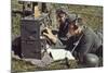 German Army with Field Radio in Operation-Unsere Wehrmacht-Mounted Art Print