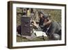 German Army with Field Radio in Operation-Unsere Wehrmacht-Framed Art Print