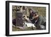 German Army with Field Radio in Operation-Unsere Wehrmacht-Framed Art Print