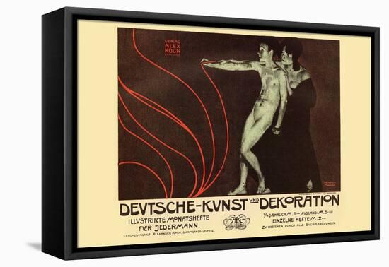 German Art Decoration Magazine by Subscription-Alphonse Mucha-Framed Stretched Canvas