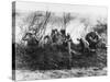 German Artillery Firing in Champagne, France During World War I-Robert Hunt-Stretched Canvas