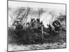 German Artillery Firing in Champagne, France During World War I-Robert Hunt-Mounted Photographic Print