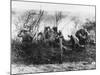 German Artillery Firing in Champagne, France During World War I-Robert Hunt-Mounted Photographic Print