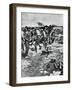 German Artillery in Action on the Eastern Front, 1941-null-Framed Giclee Print