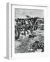 German Artillery in Action on the Eastern Front, 1941-null-Framed Giclee Print