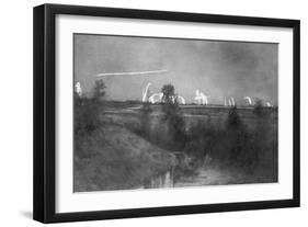 German Artillery, the Champagne Front, France, World War I, 1915-null-Framed Giclee Print